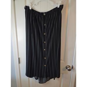 Terra and Sky Pinstripe Button Up Midi Skirt 4XSO CUTE! ❤️